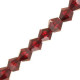 Faceted glass bicone beads 6mm Tranparent deep red